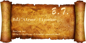 Büttner Tivadar névjegykártya